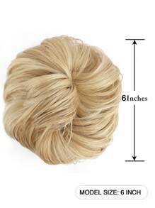 nimoki 女性爪夾凌亂蓬鬆辮髮簪,耐高溫合成髮球6英寸捲曲鬆散髮球擴展甩髮髮球爪夾馬尾頭髮,適用於日常使用(金色) - 金色 - 查看 5