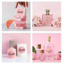 3 Rolls 800pcs Thermal Sensitive Round Dot Stickers, Waterproof, Oil-Proof & Tear Resistant, For Festive Gifts, Presents, Express Delivery Sealing Label Stickers - Pink - View 3