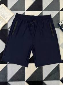 Men Plus Size Shorts - Màu xanh hải quân - Xem 2
