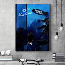 1 Póster De Lienzo, Arte Moderno, Nata Montana The World Is Yours, Póster De Portada Musical, Regalo Ideal Para Dormitorio, Sala De Estar, Pasillo, Arte De Pared, Decoración De Pared, Decoración De Otoño, Decoración De Pared, Decoración De Habitación, Sin Marco