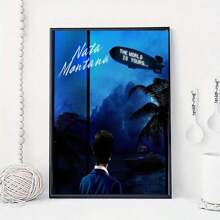 1 Póster De Lienzo, Arte Moderno, Nata Montana The World Is Yours, Póster De Portada Musical, Regalo Ideal Para Dormitorio, Sala De Estar, Pasillo, Arte De Pared, Decoración De Pared, Decoración De Otoño, Decoración De Pared, Decoración De Habitación, Sin Marco