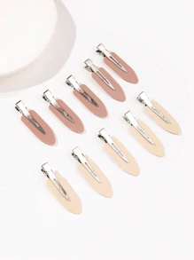 10个简约鳄鱼夹，扁平设计，不留痕迹，适合日常发型，粉色配饰，爪夹，发夹，发卡，学习用品 - 彩色 - 查看 18