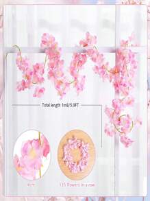 1 Peça Videira de Flor Artificial de Cor Sólida, Guirlanda de Flor Artificial Multiuso Criativa de Poliéster para Festa, Casamento, Casa, Dia dos Namorados, Presente