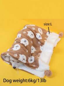 1pc Brown Bear Shaped Soft And Warm Pet Blanket Suitable For Small And Medium Sized Cats And Dogs For All Seasons Sleep - Multicolor - View 2