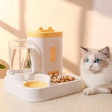 1 件二合一自动宠物喂食器 - PP 材质 - 为猫狗提供水和食物 - 容量大，省时 - 解决工作、旅行时的喂食问题 - 适用于中小型宠物 - 黃色 - 查看 8