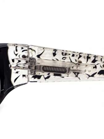 10pcs/5pcs/2pcs/1pc Rectangular Rhinestone Flower Decor Fashion Non-Prescription Glasses, Suitable For School, Work, And Everyday Wear