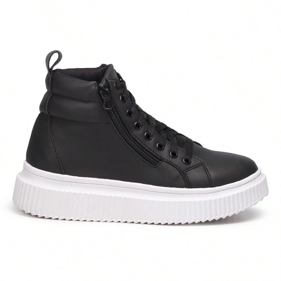 Women Wedge Sneakers - 黑色 - 查看 1