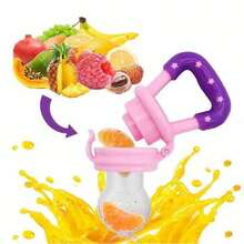 Chupon Bebe Para Fruta Alimentador Y Mordedera Anti Ahogo Seguro - Azul - Ver 4
