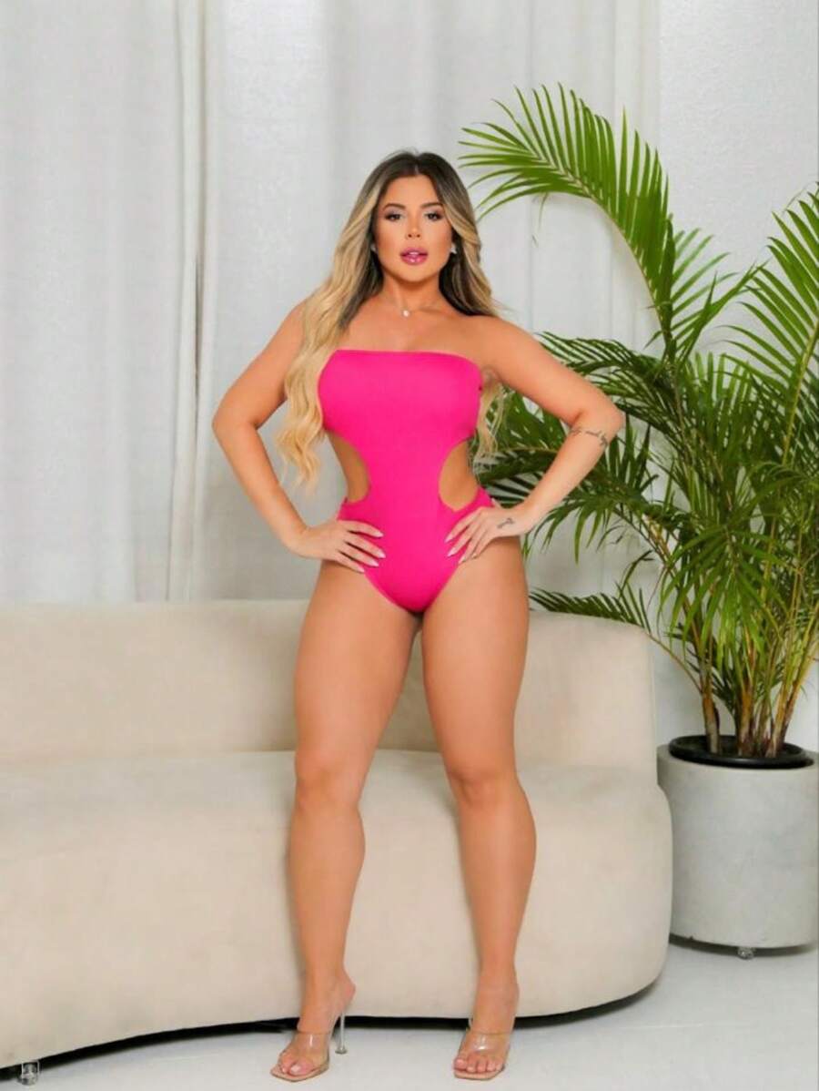 Women Bodysuits - 玫紅色 - 查看 1