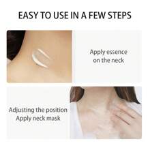 100 張拋棄式頸膜、抗皺保濕頸部護理紙、diy 護膚保濕緊緻面膜(頸膜) - 白色 - 查看 3