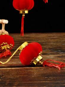 25入組紅色燈籠,吊掛燈籠裝飾,新年婚禮派對掛迷你燈籠,為春節和慶祝活動帶來家居裝飾 - 紅色 - 查看 4