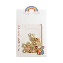 10入袋3d心形美甲裝飾,色彩混合的心型設計美甲鑽石美甲寶石美甲首飾丙烯酸裝飾配件用於裝飾工藝品 - 彩色 - 查看 6