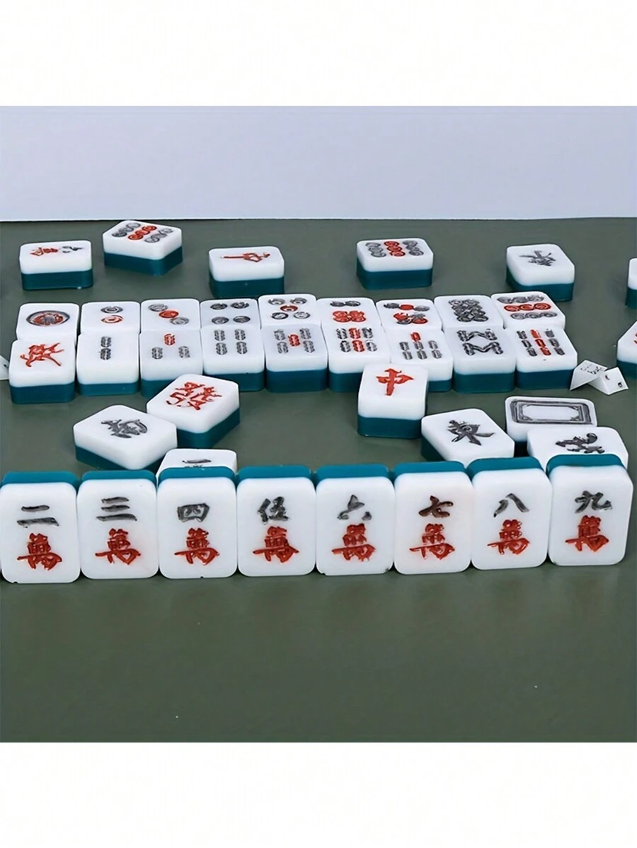 DIY 矽膠麻將模具，麻將裝飾，配飾裝飾工具，樹脂黏土模具，手作麻將模具，手工藝品製作材料，肥皂 - 十三么模具 - 查看 1