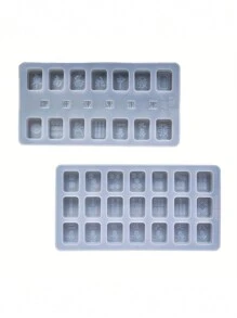 DIY 矽膠麻將模具，麻將裝飾，配飾裝飾工具，樹脂黏土模具，手作麻將模具，手工藝品製作材料，肥皂 - 十三么模具 - 查看 3