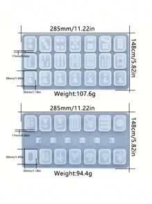 DIY 矽膠麻將模具，麻將裝飾，配飾裝飾工具，樹脂黏土模具，手作麻將模具，手工藝品製作材料，肥皂 - 十三么模具 - 查看 6
