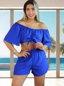Women Two-piece Outfits - azul real - Ver 1