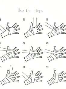 2 pcs BLACK BANDAGES, PREMIUM SHOCK ABSORBING HANDS: Perfect for karate, sparring, and fitness! - Black - View 4