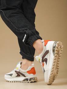 Giày Thể Thao Nam Thoáng Khí, Giày Chunky Lưới Phổ Biến Với Đế Handmade Thời Trang Và Chống Trơn Trượt - Màu be - Xem 6