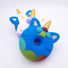 1pc Random Style Slow Rising Foam Toy, Cartoon Unicorn Donut, Creative & Funny Stress Relief Toy For Teenagers - Multicolor - View 4