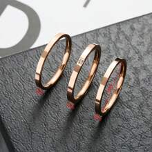 3 Stücke neue Mode Frauen einfacher 2mm Titanstahl Ewige Liebe dünner Ring, koreanischer und japanischer minimalistischer Edelstahl Vintage Mädchen Finger Ring Valentinstag, Mutter, Muttertag, Geschenk