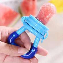 Chupon Bebe Para Fruta Alimentador Y Mordedera Anti Ahogo Seguro - Azul - Ver 3