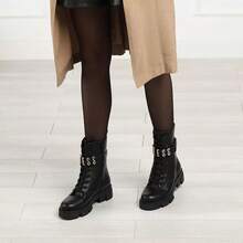 Guess Ankle Boots Black Lace-Up Boots - Black - View 1