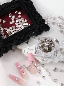 100入組DIY指甲藝術裝飾鑽石，多用途人造水晶指甲裝飾指甲魅力寶石指甲用品 - 彩色 - 查看 4