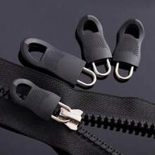 8pcs Clothing Zipper Heads Alloy Rubber Zip Pull Replacements, For Luggage, Backpack, Coats - Multicolor - View 5