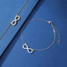 1pc/2PCS/3PCS Cubic Zirconia Infinity Pendant Necklace - As Shown In the Picture - View 21