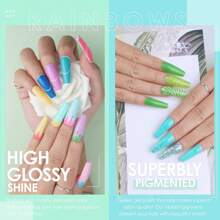 Gellen Gel Nail Polish Starter Kit With U V Led Light 72W Nail Dryer, 12 Gel Nail Colors, No Wipe Top Base Coat Manicure Tools, Nail Art Decorations, All-In-One DIY Kit, Summer Colorful Balloon Series - Nhiều màu - Xem 3