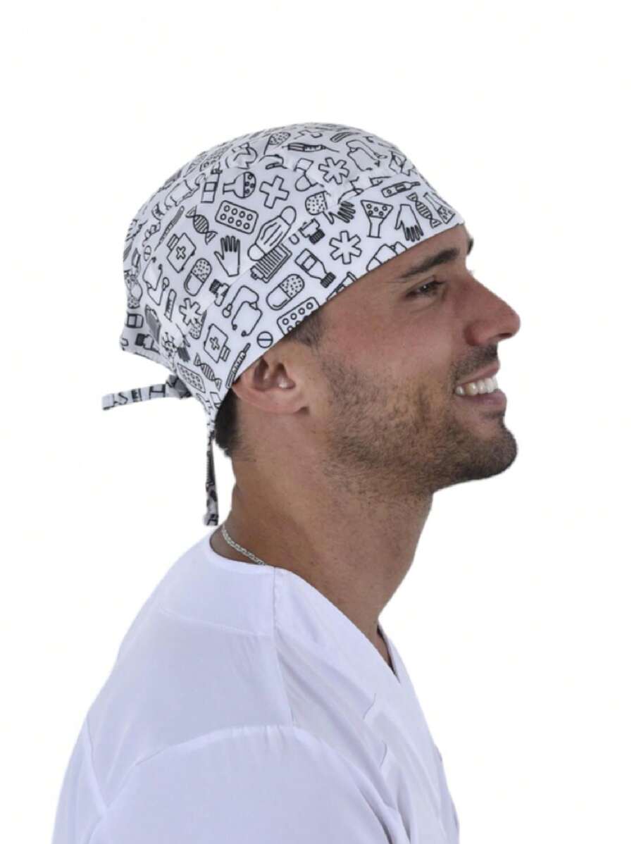 SOULMATE Gorro Médico Quirúrgico Para Hombre - Iconos Médicos - Ver 1