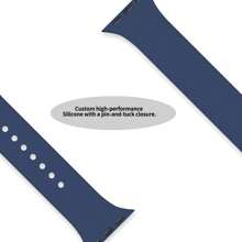 Sport Silicone Band Compatible With Apple Watch Band 40mm 38mm 41mm 44mm 45mm 46mm 42mm 49mm M/L Women Men,Ocean Blue Soft Wristband Waterproof Replacement Sport Strap Compatible With Iwatch Series Ultra SE 11 10 9 8 7 6 5 4 3 2 1,As A Gift For Students Returning To School - Royal Blue - View 3