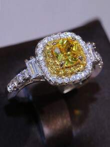 1 Anillo De Boda Elegante - Plateado - Ver 2