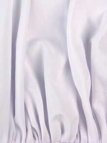 1 件女用休閒牛奶絲髮圍巾,人造珍珠和水鑽紐帶預繫髮帶帽,適合日常佩戴 - 白色 - 查看 4