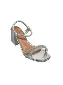 Women Heeled Sandals - 銀色 - 查看 3