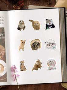 60 sztuk Kot Emotikonki Naklejki Dla Notesy I Inne Książki