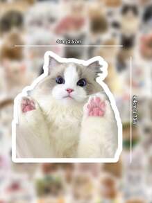 60 sztuk Kot Emotikonki Naklejki Dla Notesy I Inne Książki