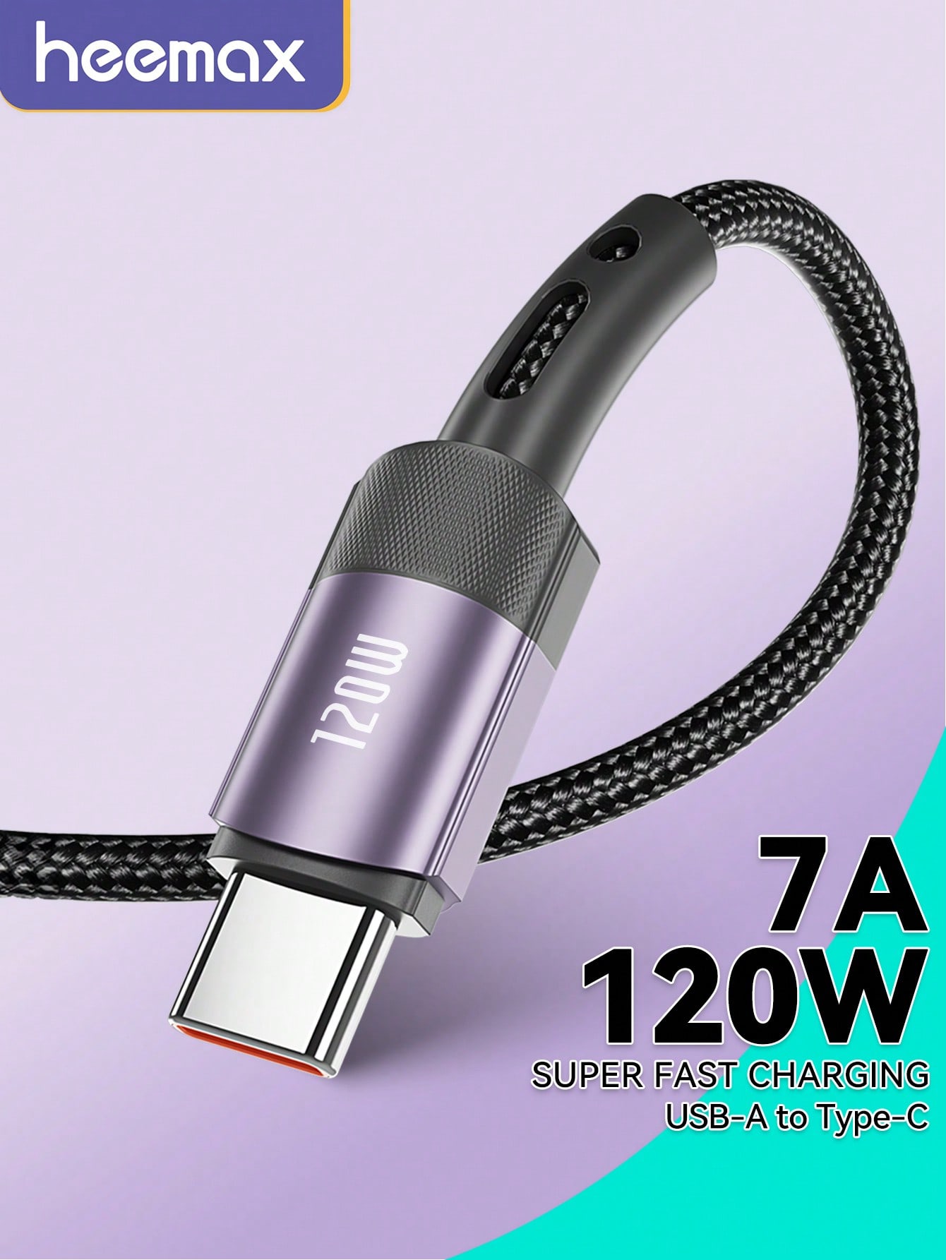 كابل شحن سريع -إلى -بقدرة حتى 120 واط – ألومنيوم –...