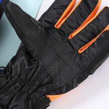 1雙兒童滑雪手套冬季戶外運動騎乘加厚防滑防水分指登山保暖手套適合4-8歲兒童 - 藍色 - 查看 3