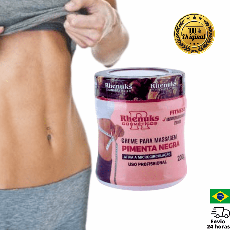 Creme Gel Pimenta  Preta Redutor Medidas Celulites Estrias Queimador De Gordura