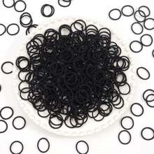 100pcs Black Hair Ties For Children - Black - View 4