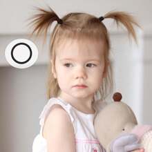 100pcs Black Hair Ties For Children - Black - View 8