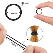 100pcs Black Hair Ties For Children - Black - View 2