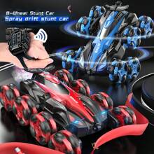 Trẻ em Điều khiển từ xa Ô tô/xe hơi 2.4G Điện lực Cánh tay xoay Trôi Stunt Ô tô/xe hơi Với Âm nhạc Xịt nước Cán Leo Off-road Giao thông công cụ Điều khiển từ xa không dây Điều khiển Ô tô/xe hơi - Xe đóng thế 2.4G (màu xanh) - Xem 2