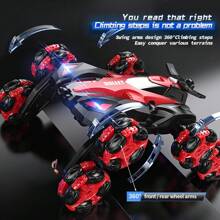 Trẻ em Điều khiển từ xa Ô tô/xe hơi 2.4G Điện lực Cánh tay xoay Trôi Stunt Ô tô/xe hơi Với Âm nhạc Xịt nước Cán Leo Off-road Giao thông công cụ Điều khiển từ xa không dây Điều khiển Ô tô/xe hơi - Xe đóng thế 2.4G (màu xanh) - Xem 5