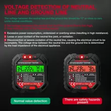 Habotest Ht107 Gfci/rcd插座測試器帶電壓顯示48v-250v插座測試儀自動電路極性電壓檢測器斷路器檢測儀 - 黑色 - 查看 6