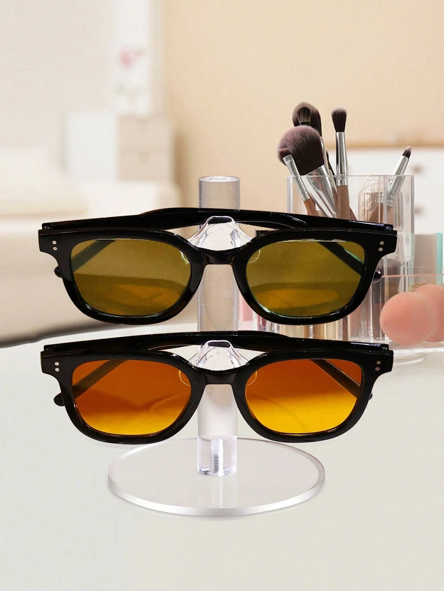1 件壓克力眼鏡展示架,2 層可拆卸太陽眼鏡架,眼鏡收納架,透明梳妝台架,配件存放架。
