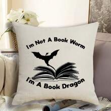 1pc Pattern Printed Linen Cushion Cover/Modern Pillow Case, Without Pillow Core, Suitable For Sofa, Living Room, Bedroom, Study Room - Multicolor - View 1