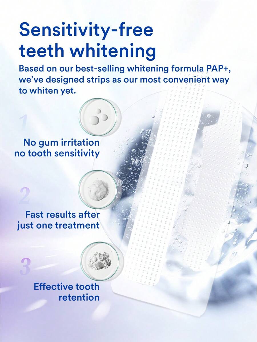 Hismile PAP+ Whitening Strips SensitivityFree Teeth Whitening ,Remove