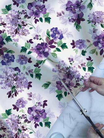 110g Vintage Floral Lightweight & Soft Polyester Fabric, DIY For Tablecloth, Wall Hanging, Clothing, Bags, Dust Cover, Pillow